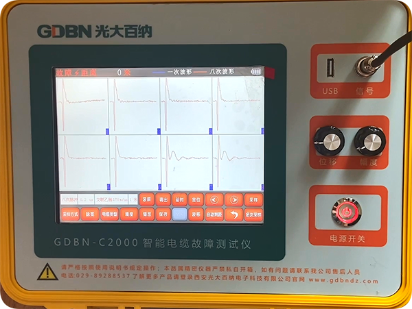 電纜故障檢測(cè)多次脈沖圖形